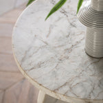 Amalfi Side Table | White Marble