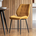 Manford Mid-Century Dining Chairs | Saffron | Set of 2