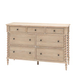 Artisan Bobbin 7 Drawer Chest | Limewashed Oak