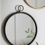 Bayswater Round Mirror | Black | 47cm