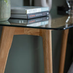Blair Glass Desk | Natural Oak