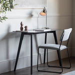 Blair Smoked Glass Desk | Black Oak