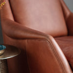 Brompton Retro Leather Armchair | Brown