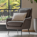 Brompton Retro Linen Armchair | Dark Grey