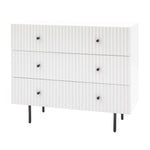 Buckhurst Scalloped 3 Drawer Chest | White