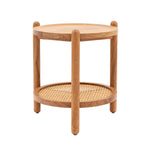 Cannes Rattan Side Table | Natural Acacia