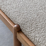 Cannes Retro Boucle Dining Bench | Natural Acacia