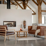 Cortona Retro Leather Armchair | Antique Brown