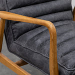 Datsun Mid-Century Leather Armchair | Antique Ebony