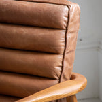 Datsun Mid-Century Leather Armchair | Vintage Brown