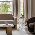 Dorado Marble Top Side Table | Gold