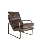 Fabien Upholstered Lounger | Mineral/Gold