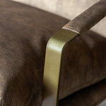 Fabien Upholstered Lounger | Mineral/Gold