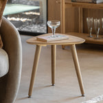 Hatfield Triangular Side Table | Natural Oak
