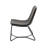 Hawking Faux Leather Lounge Chair | Charcoal Black