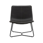 Hawking Faux Leather Lounge Chair | Charcoal Black