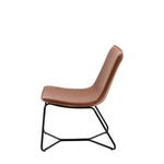 Hawking Vegan Leather Lounge Chair | Brown