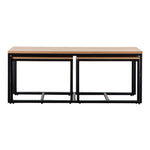 Henley Nesting Coffee Tables | Natural/Black | Set of 3