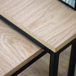 Henley Nesting Side Tables | Natural/Black | Set of 2