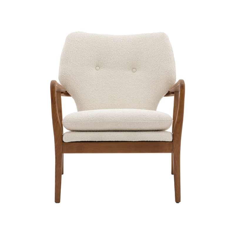 Jensen Mid-Century Boucle Armchair | Cream