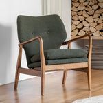 Jensen Mid-Century Boucle Armchair | Green