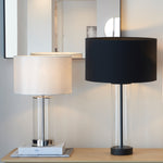 Lessina Table Lamp | Bright Nickel/Vintage White | Medium