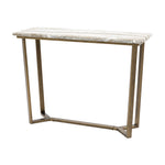 Lusso Faux Marble Top Console Table | Brass