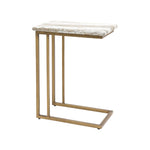 Lusso Square Faux Marble Top Supper Table | Bronze