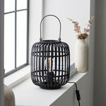 Mathias Bamboo Cage Table Lamp | Black