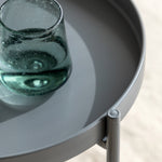 Melbury Handle Side Table | Grey