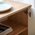 Newbury Bauhaus 2 Door Cabinet | Oak/White