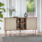 Newbury Bauhaus 2 Door Sideboard | Natural/White