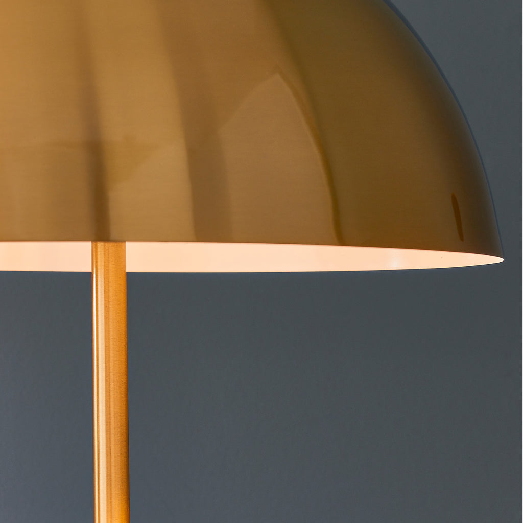 Gallery | Nova Floor Light - Antique Brass/Gloss White – About Living