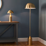 Nova Floor Light | Antique Brass/Gloss White