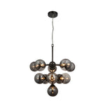 Oscar 11 Bulb Pendant Light | Black/Smoked