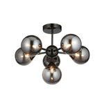 Oscar 6 Bulb Ceiling Light | Black/Smoked