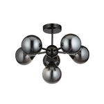 Oscar 6 Bulb Ceiling Light | Black/Smoked