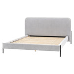 Oslo Curve Bed Frame | Soft Grey