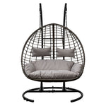 Outdoor Adanero Hanging 2 Seat Egg Chair | Natural Wicker