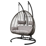 Outdoor Adanero Hanging 2 Seat Egg Chair | Natural Wicker