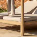 Outdoor Ammos Double Daybed | Natural Acacia