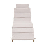 Outdoor Ammos Foldaway Sunlounger | Natural Acacia