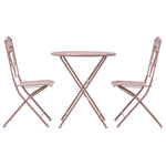 Outdoor Brindisi 2 Seat Bistro Set | Coral Pink Iron