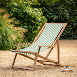 Outdoor Creta Deck Chair | Green Stripe