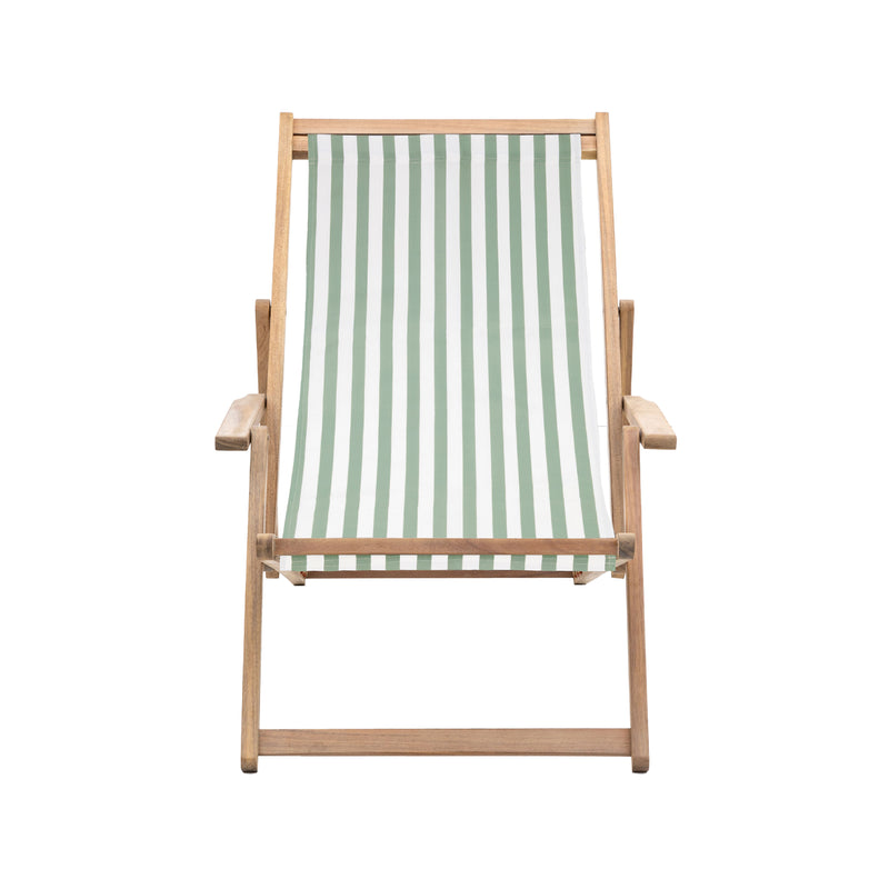 Outdoor Creta Deck Chair | Green Stripe