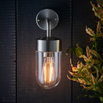 Outdoor North Wall Light | Brushed Stainless Steel | 30cm