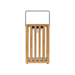 Outdoor Sanremo LED Solar Lantern | Natural Teak | 34cm