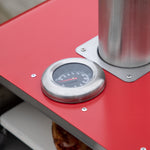 Outdoor Sassari Pellet Pizza Oven | Red Stainless Steel
