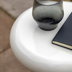 Pavia Glossy Side Table | Cream