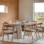 Pedra Oval Dining Table | Linen